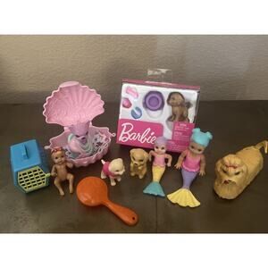 Mattel Barbie Doll Lot Dreamtopia Posh Pets Accessories And More 11 Piece Lot